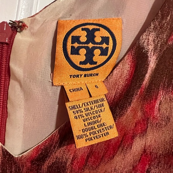 TORY BURCH • FLORAL PLEATED A-LINE DRESS - Picture 3 of 7